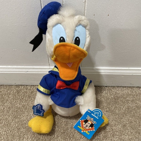 Vintage Donald Duck Plush Toy by Applause Stuffed Animal 14” Disney Plush - Picture 1 of 9